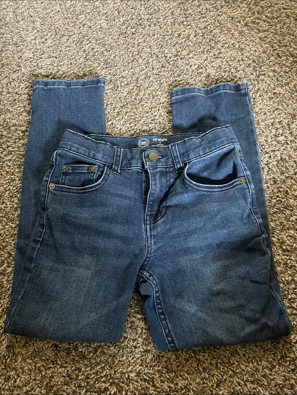 wonder nation Dark Blue Straight Leg Kids Jeans